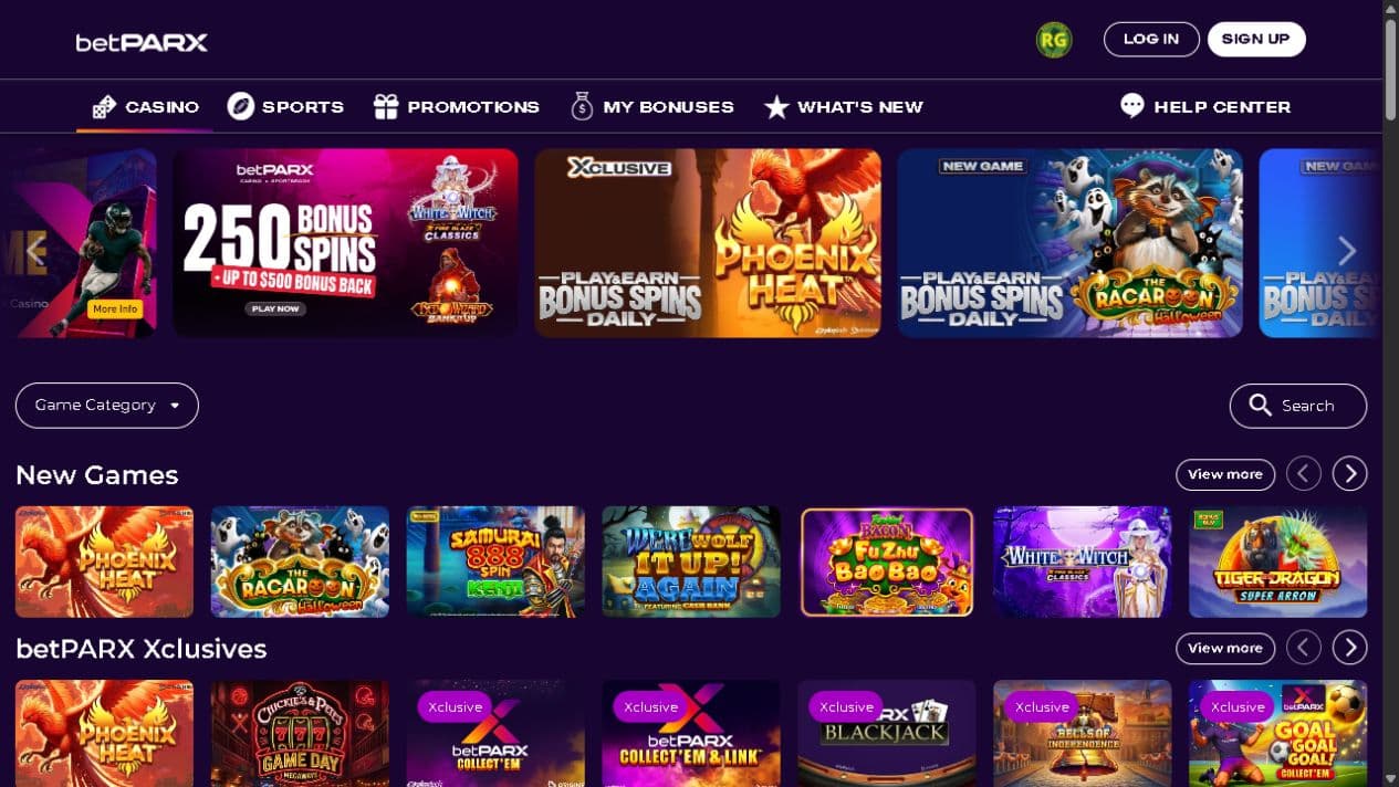 BetParx New Jersey official website capture