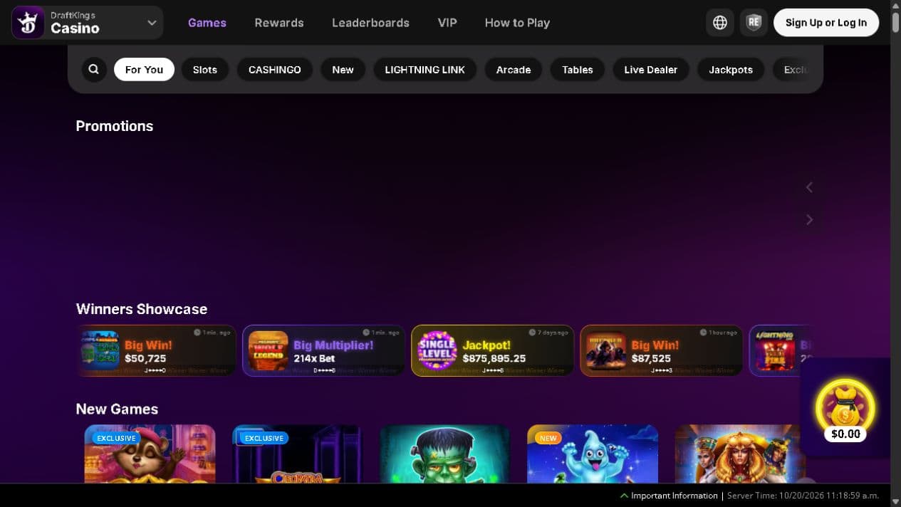 DraftKings Michigan official website capture