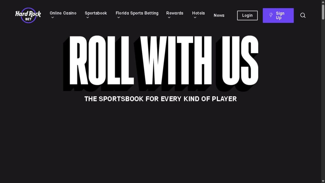 Hard Rock Bet New Jersey official website capture